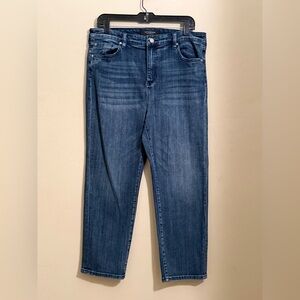 Liverpool Los Angeles Straight Jeans Petite 12/31 Blue Stretch Denim Mid Rise